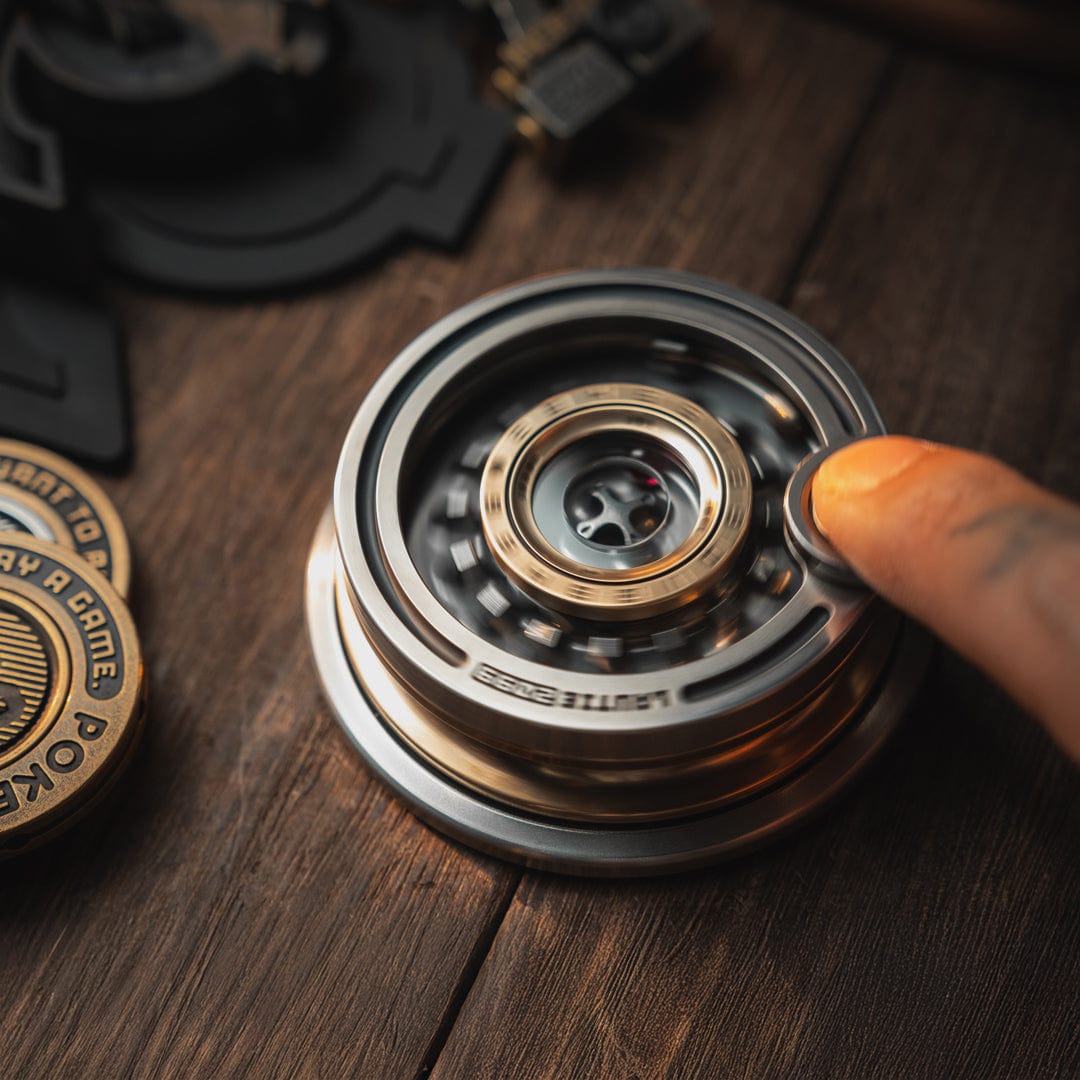 Tactile Slider – LAUTIE Mega | Brass Zirconium Stainless Steel EDC Push Slider