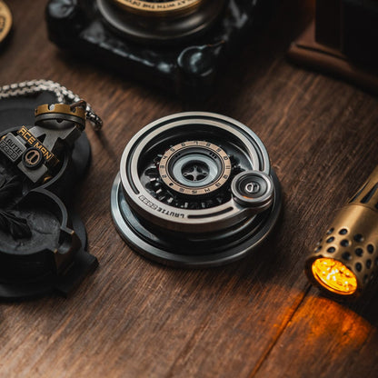 Tactile Slider – LAUTIE Mega | Brass Zirconium Stainless Steel EDC Push Slider