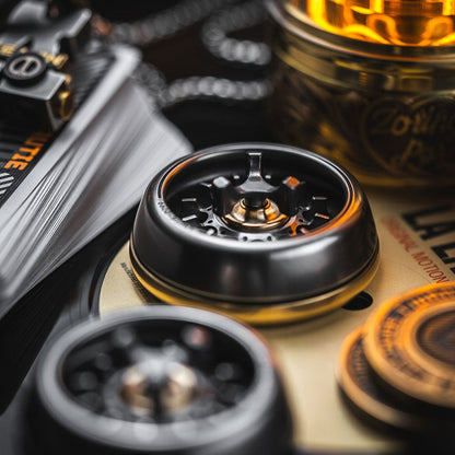 Spinning Top – LAUTIE Carnival Nano | CuNi Brass Zirconium Titanium 18K Gold EDC Spinner