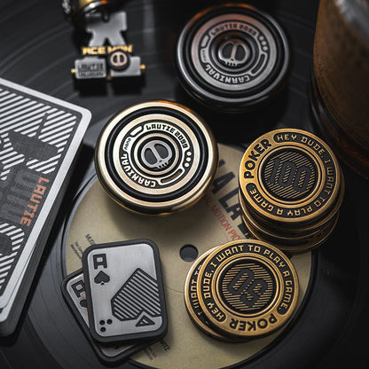 Spinning Top – LAUTIE Carnival Nano | CuNi Brass Zirconium Titanium 18K Gold EDC Spinner