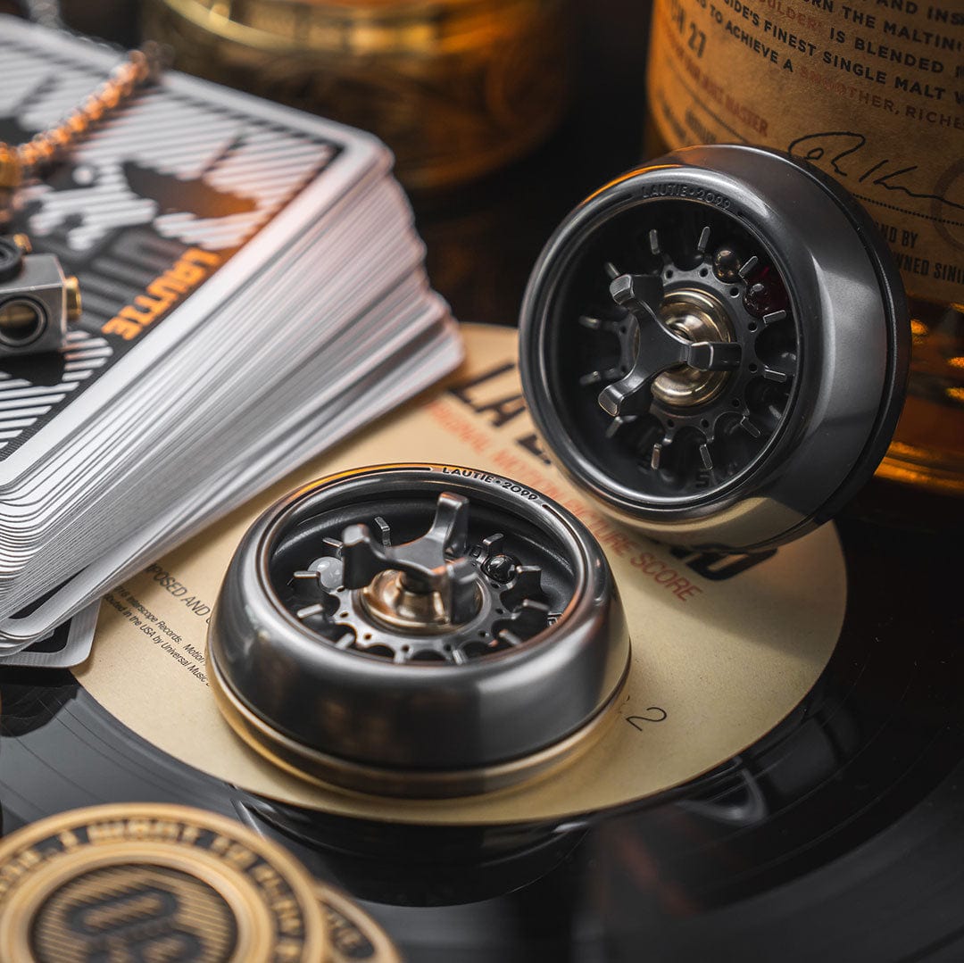 Spinning Top – LAUTIE Carnival Nano | CuNi Brass Zirconium Titanium 18K Gold EDC Spinner