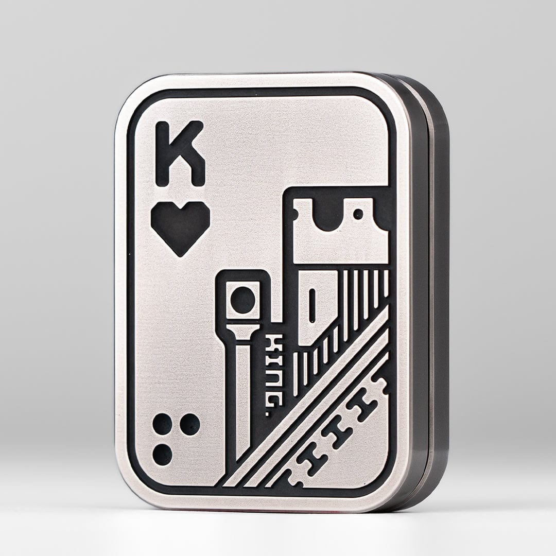 Tactile Slider – LAUTIE Poker Shuffle 2.0 | Stainless Steel Copper Zirconium EDC Push Slider