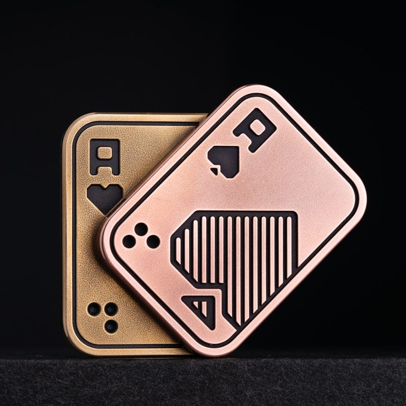 Tactile Slider – LAUTIE Poker Shuffle 2.0 | Stainless Steel Copper Zirconium EDC Push Slider