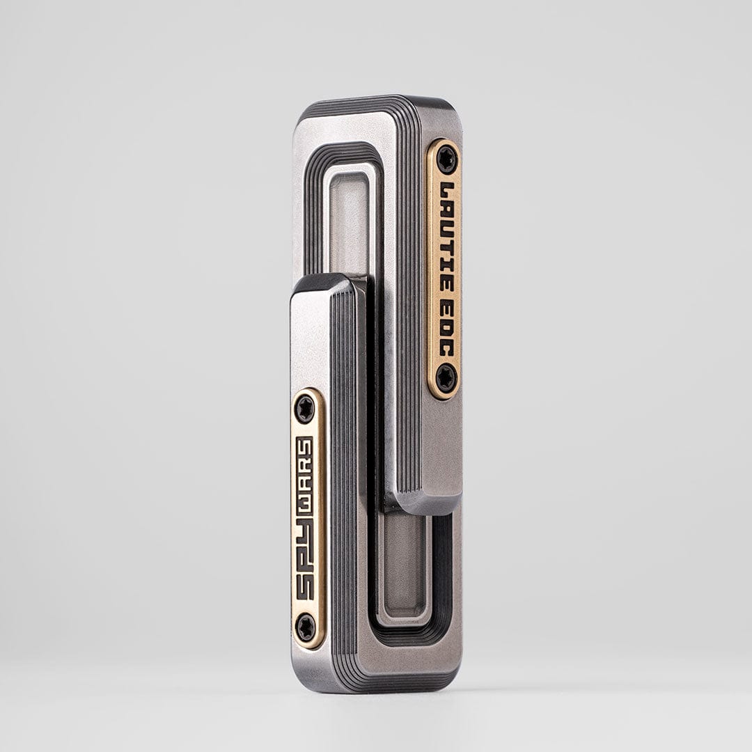 Fidget Slider EDC – LAUTIE X-Lock 2.0 | Stainless Steel Brass Zirconium Push Slider