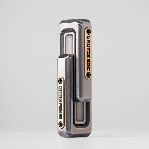 Fidget Slider EDC – LAUTIE X-Lock 2.0 | Stainless Steel Brass Zirconium Push Slider