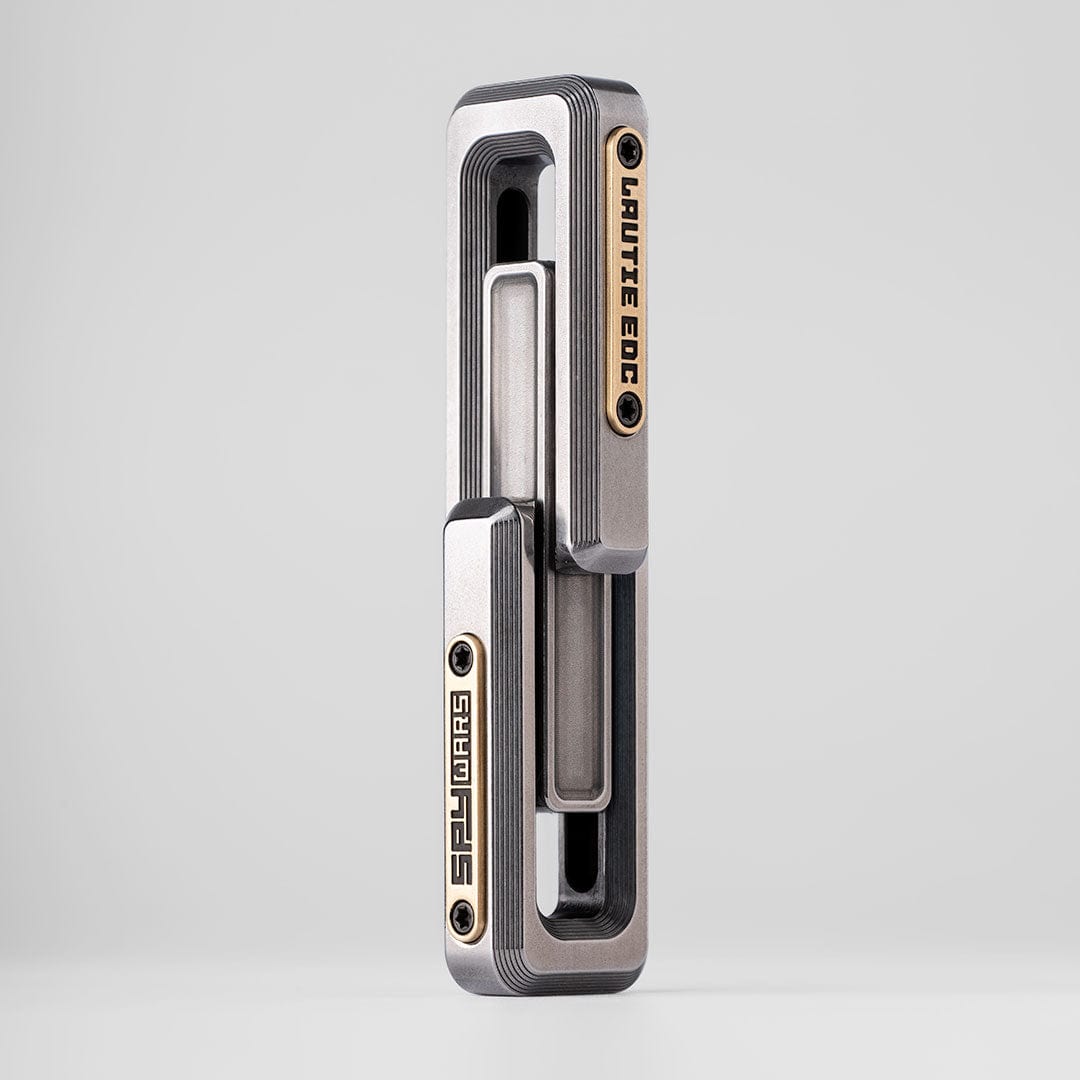 Fidget Slider EDC – LAUTIE X-Lock 2.0 | Stainless Steel Brass Zirconium Push Slider