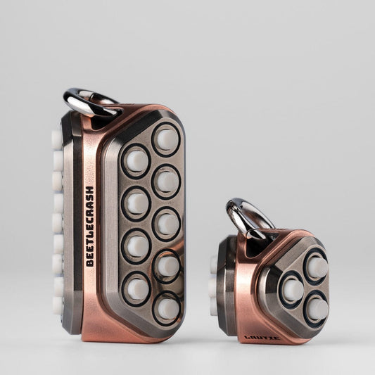 EDC Bead – LAUTIE Beetle Crash & Strawberry Crash | Zirconium Stainless Steel Copper Lanyard Pendant