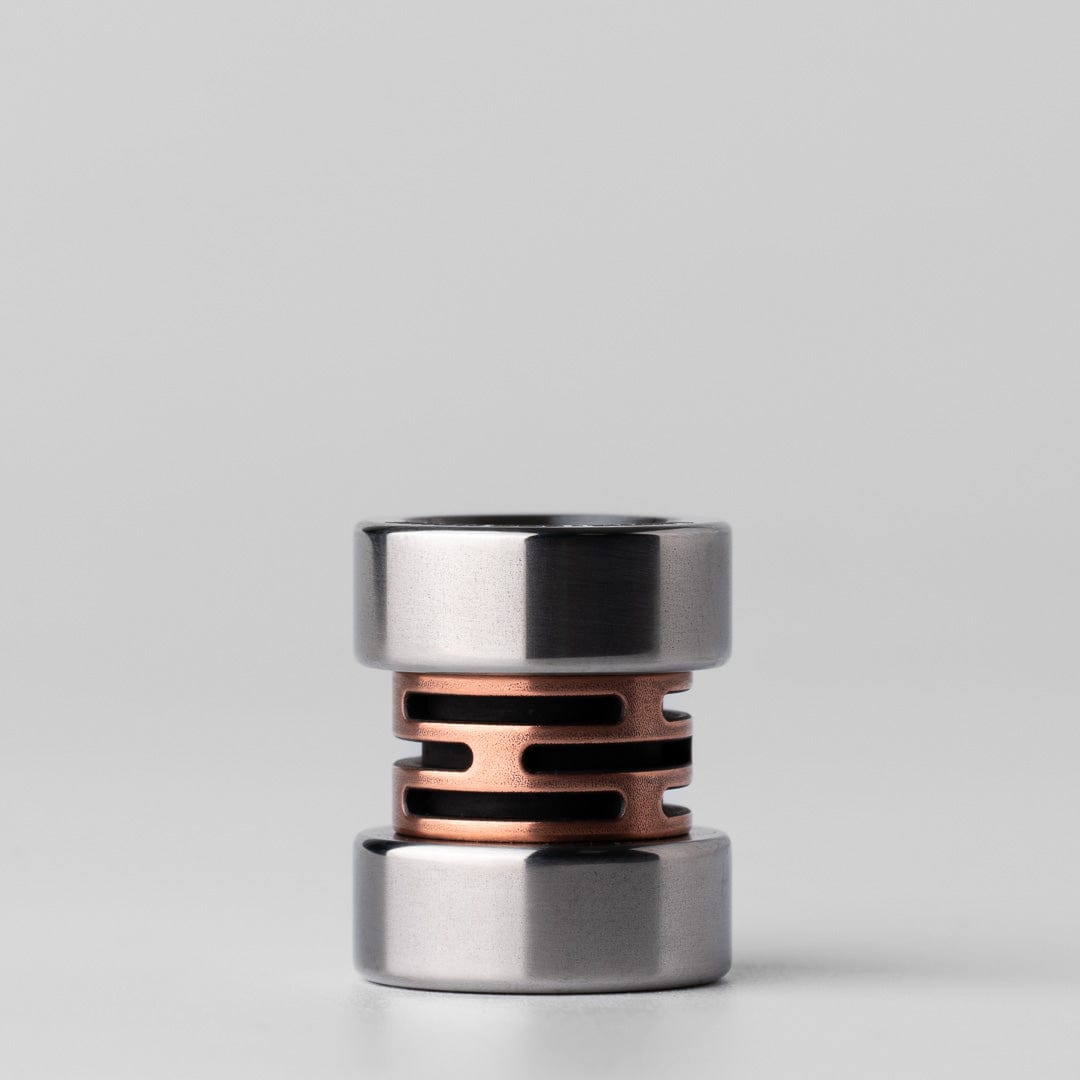 EDC Lanyard Bead – LAUTIE Capacitor | Zircuti Mokume Titanium Zirconium Paracord Bead
