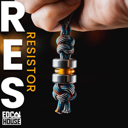 EDC Lanyard Bead – LAUTIE Resistor | Modular Paracord Bead Titanium Zircuti Superconductor