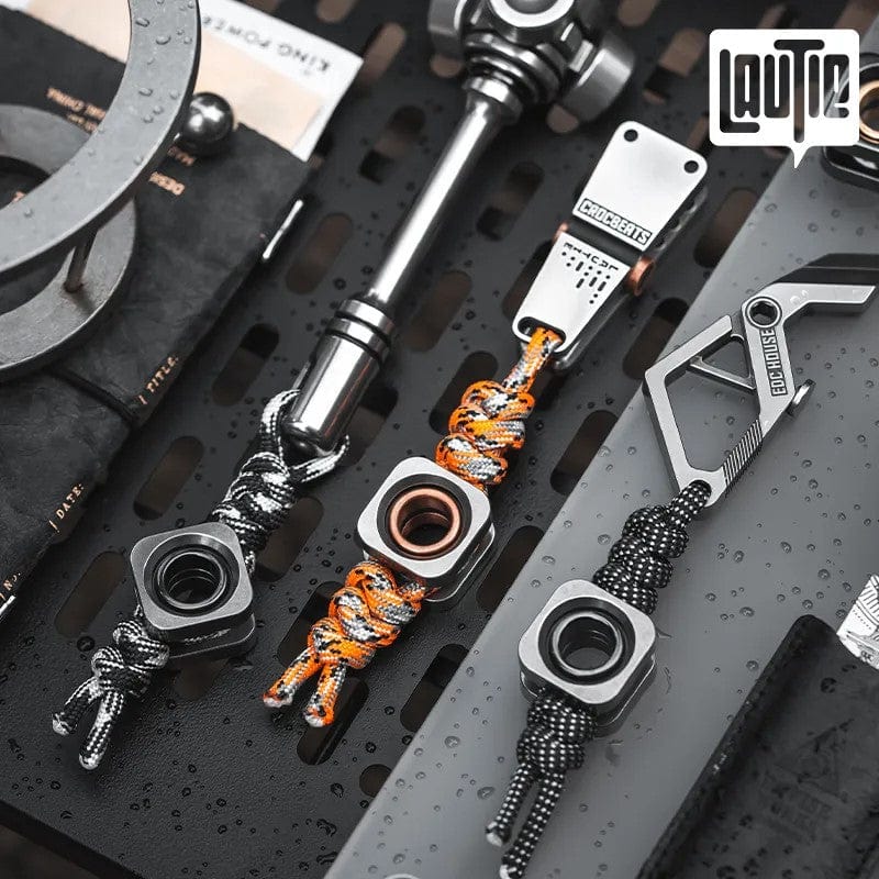 EDC Lanyard Bead – LAUTIE Wormhole Pendant | Titanium Zircuti Copper