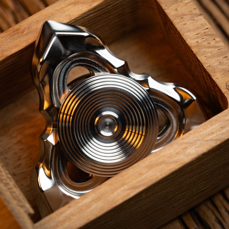 Fidget Spinner EDC – LQ EDC Thorns and Fog | Stainless Steel Zirconium Knife Grain Spinner