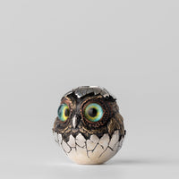 Brass+925 Silver (green eyes)