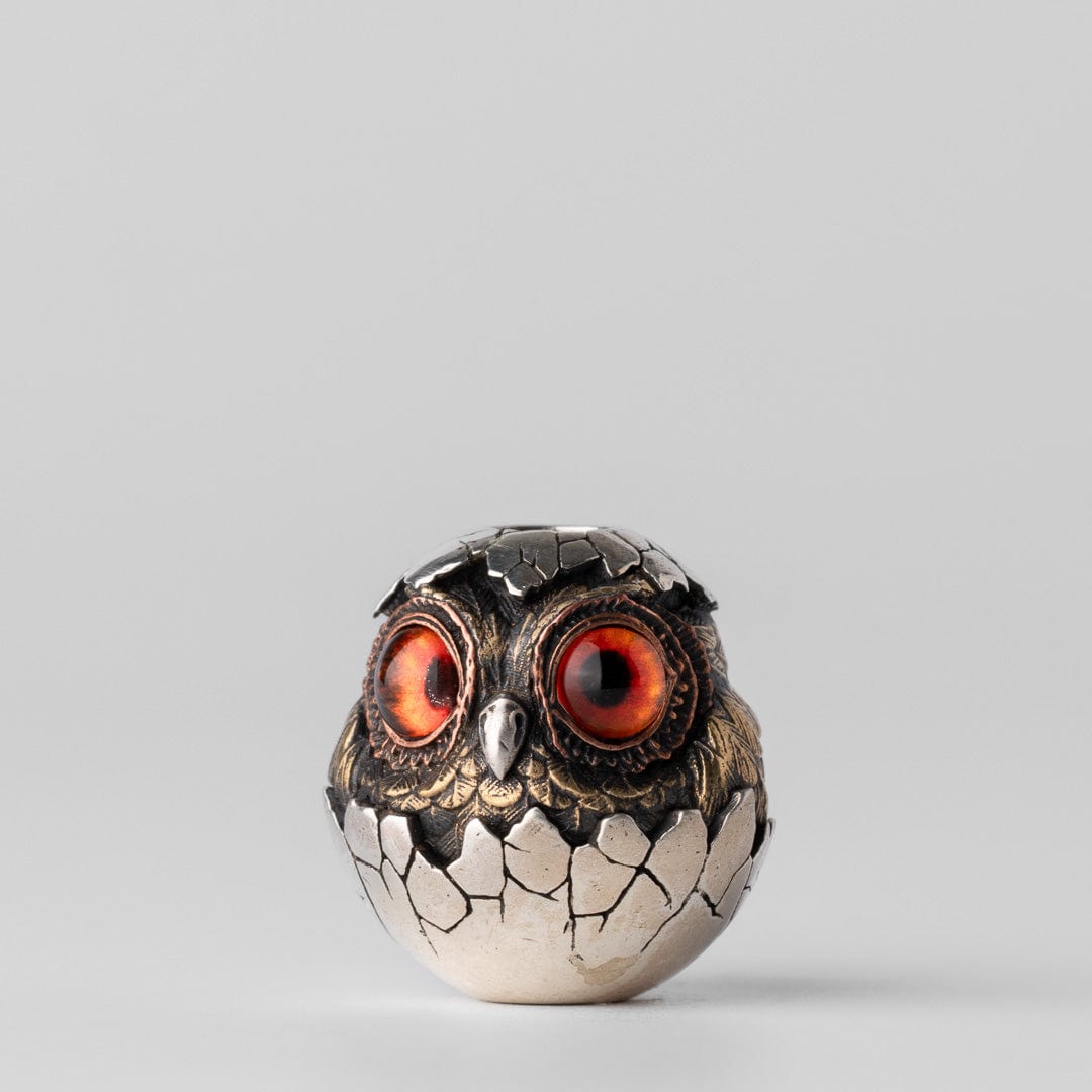 Knife Bead – LY EDC Owl Eggshell Lanyard Bead | Brass 925 Silver Cupronickel EDC Pendant