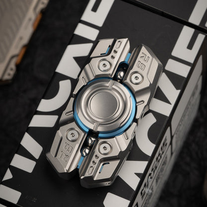 Fidget Spinner – MACKIE Star Ship 2.0 | Blasted Titanium Polished Zirconium EDC