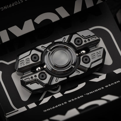 Fidget Spinner – MACKIE Star Ship 2.0 | Blasted Titanium Polished Zirconium EDC