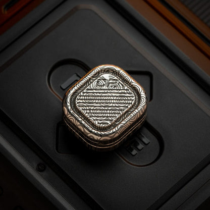 Clicker Slider – MACKIE CP3 Nano | Stainless Steel Damascus Damasteel EDC Push Slider