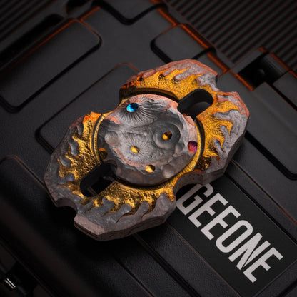 Hand Spinner – MACKIE Pulse | Titanium Brass Stainless Steel DIY Engraving EDC Gyroscope