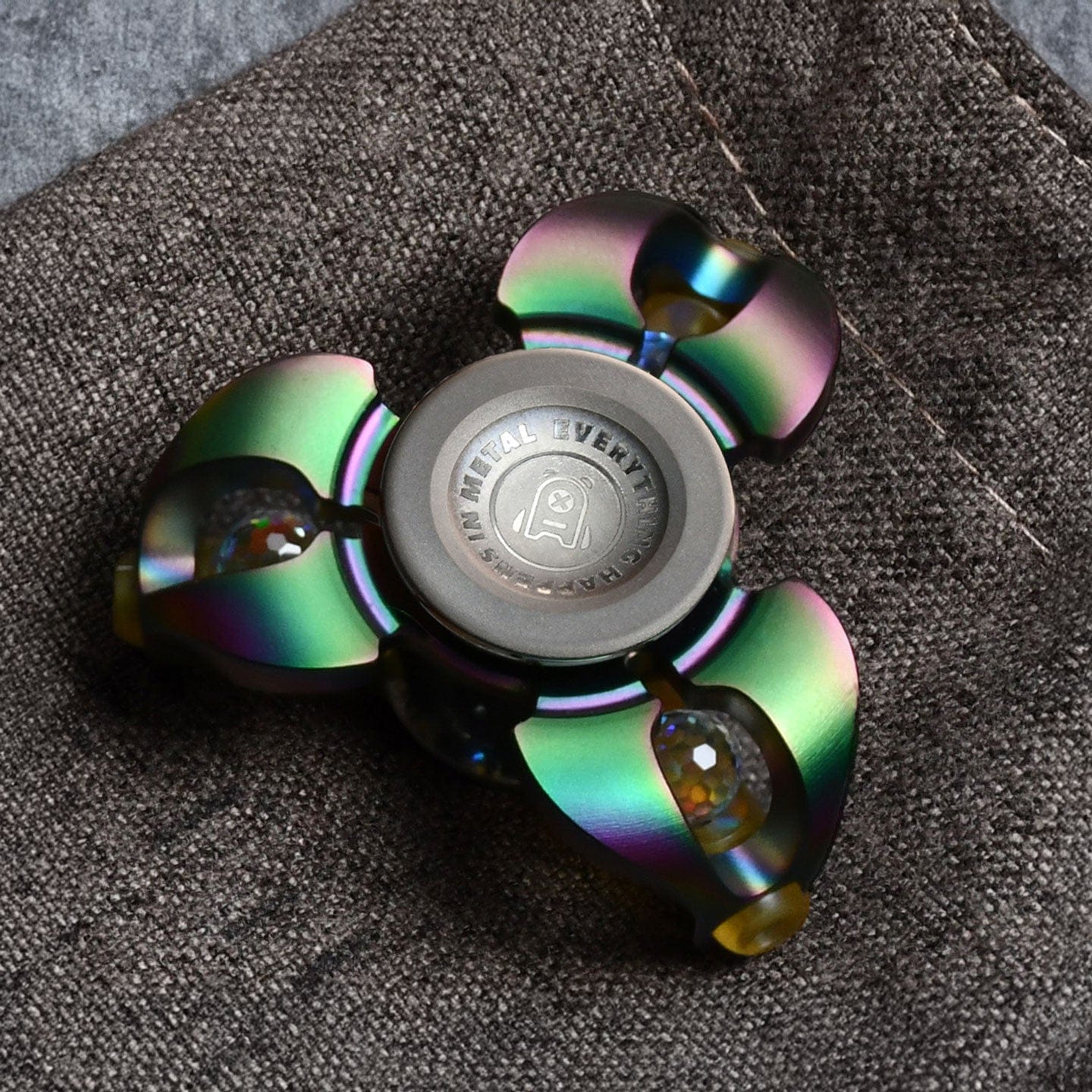 Fidget Spinner – Metilis Star Fall | Stainless Steel Titanium Mokume EDC Spinner