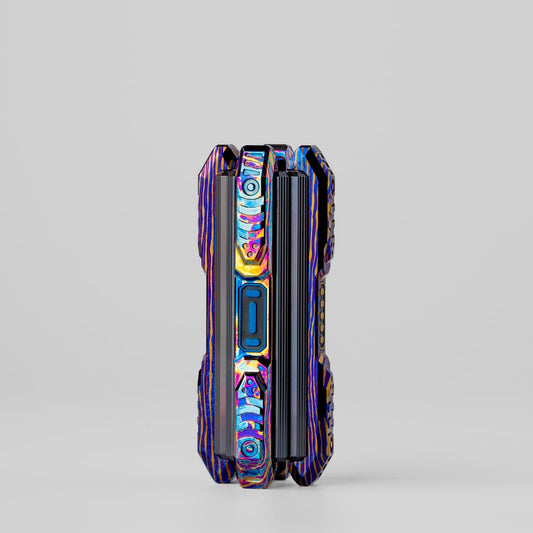 Mechanical Slider – MH EDC Rail Striker | Damascus Mokuti Mokume Zircuti