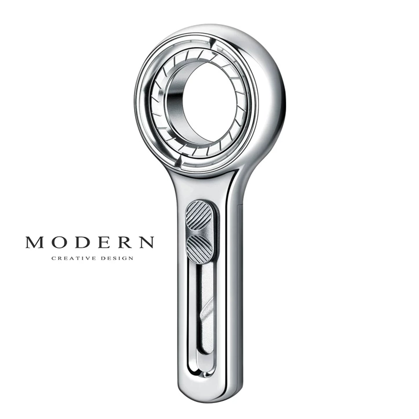 Stainless steel color MODERN EDC utility knife ring spinner