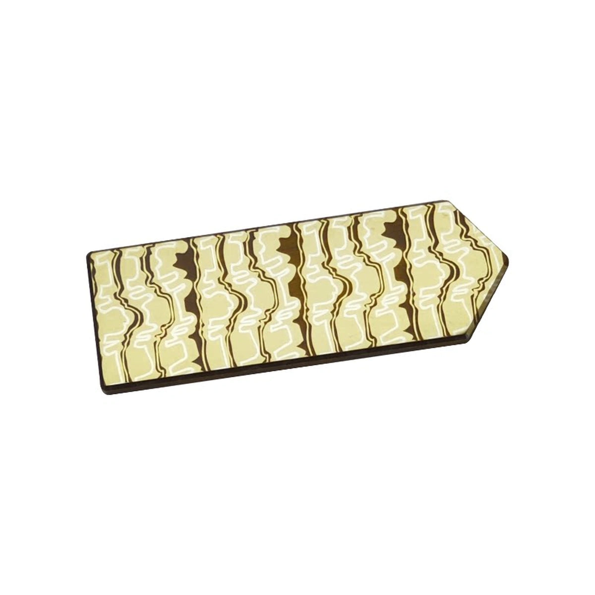 Patterned Titanium Morale Patch: gold repeated contour-pattern patch on white (gallery view 03).