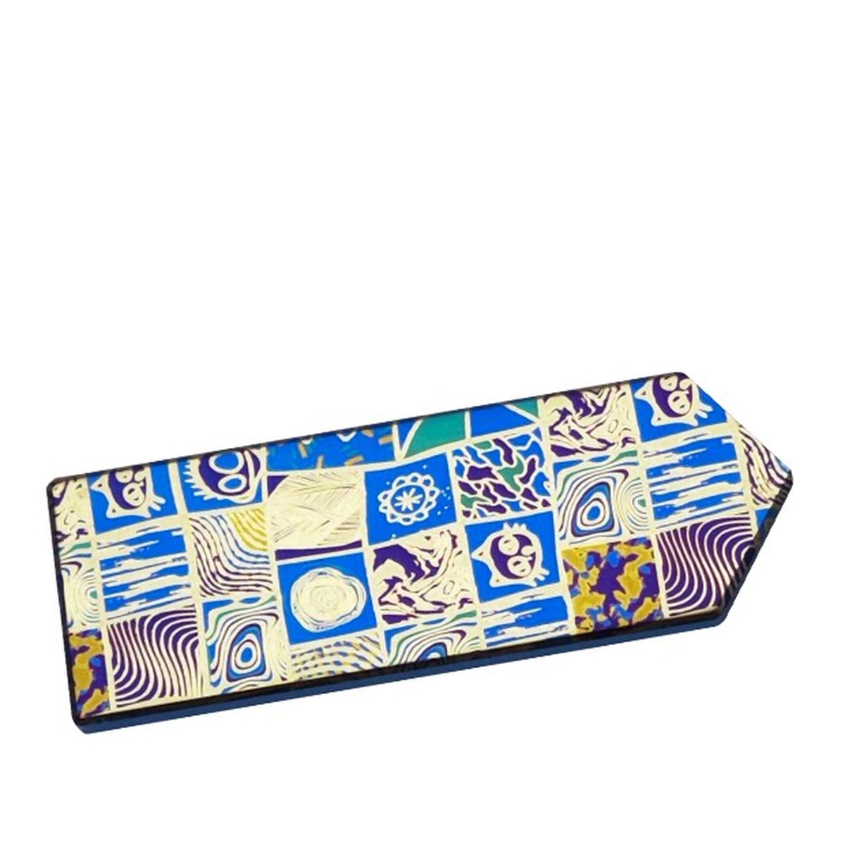 Patterned Titanium Morale Patch: illustrated panel-pattern patch shown at an angle (gallery view 07).
