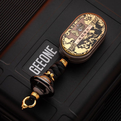 Mechanical Slider – MOT Groove | Titanium Zirconium Dragon EDC Push Slider
