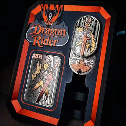 Mechanical Slider – MOT Groove | Titanium Zirconium Dragon EDC Push Slider
