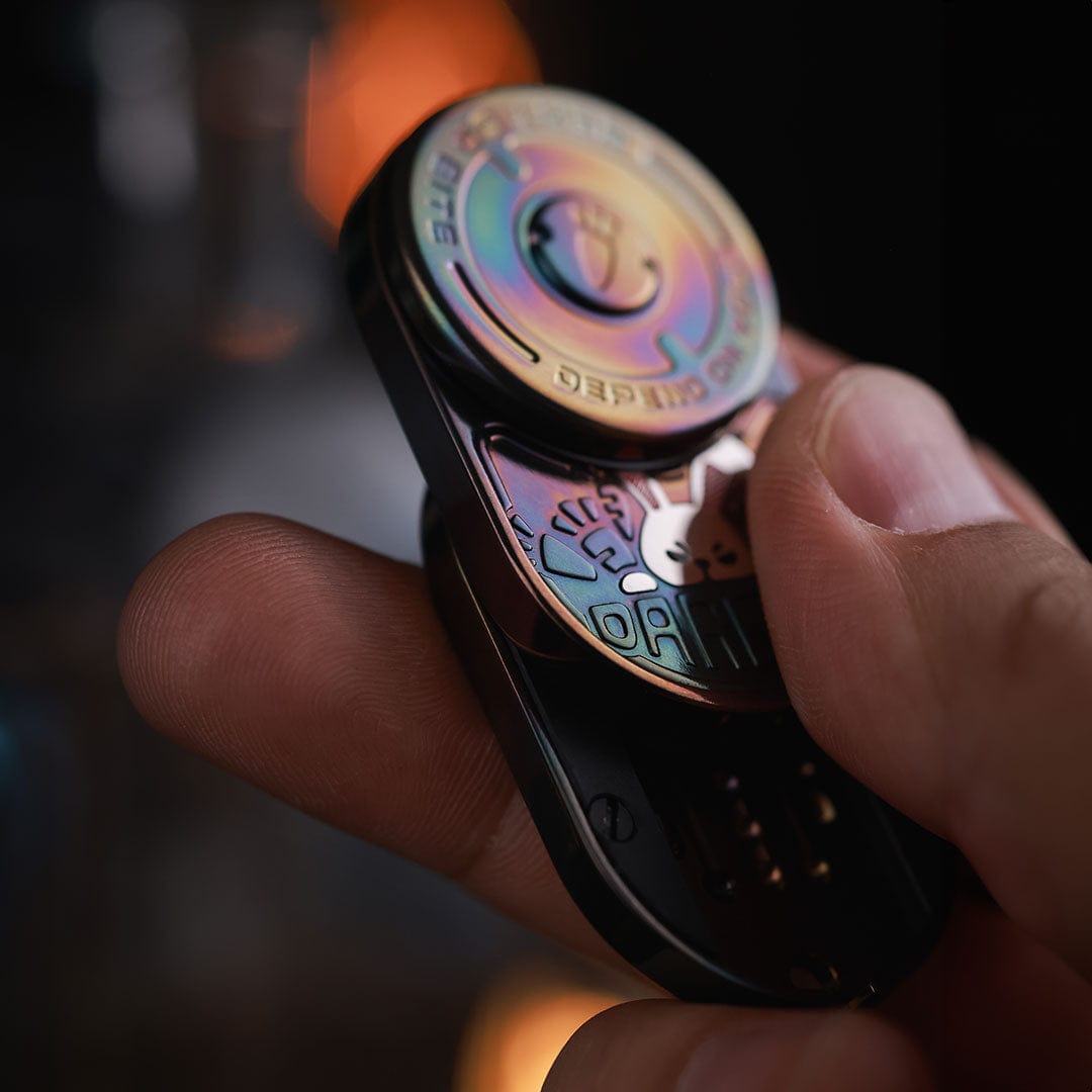 Tactile Slider – MOT MIX | Mokuti Zircuti Mokume Zirconium EDC Push Slider