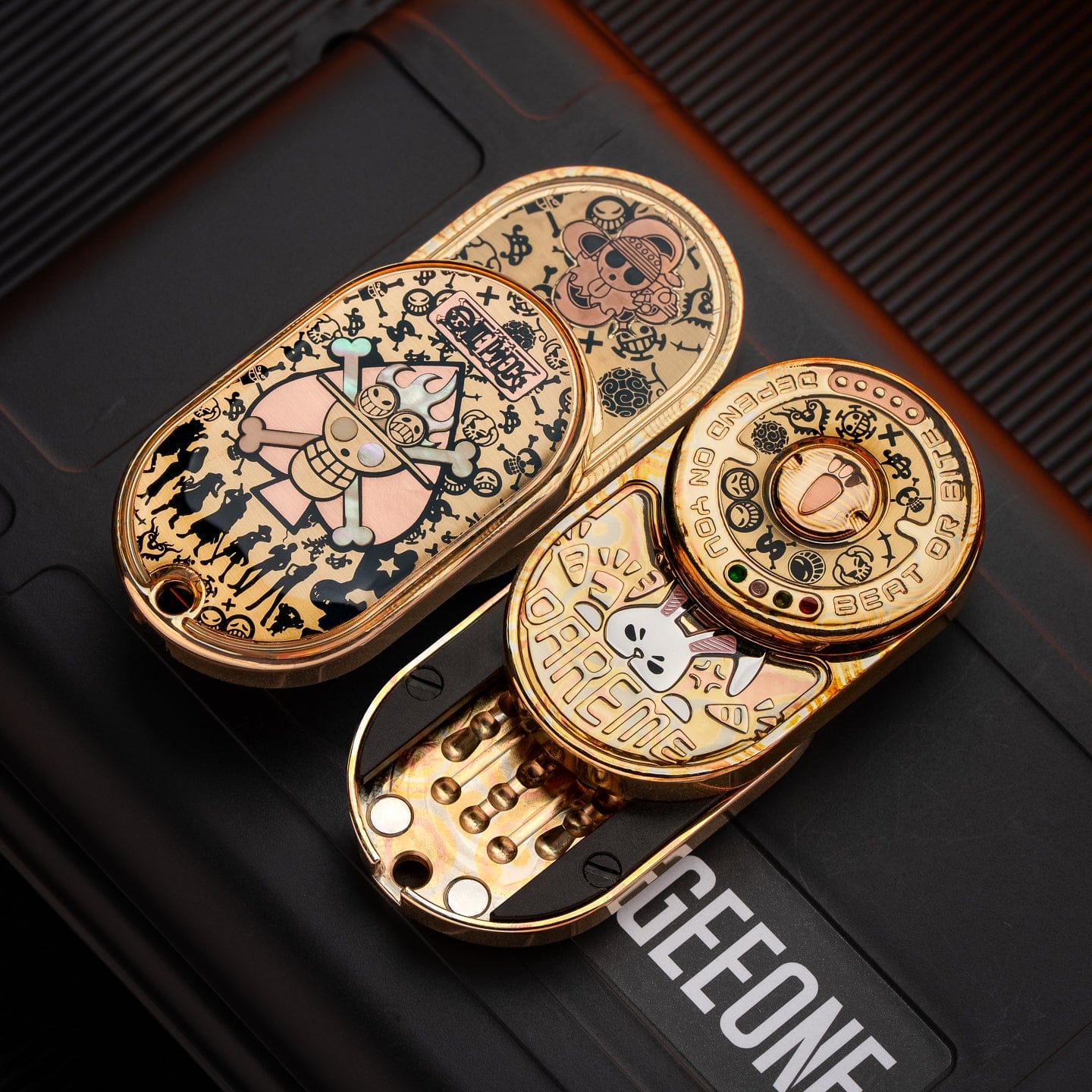 Tactile Slider – MOT MIX | Mokuti Zircuti Mokume Zirconium EDC Push Slider