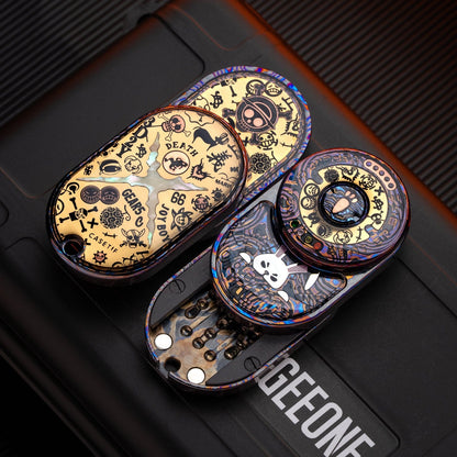 Tactile Slider – MOT MIX | Mokuti Zircuti Mokume Zirconium EDC Push Slider
