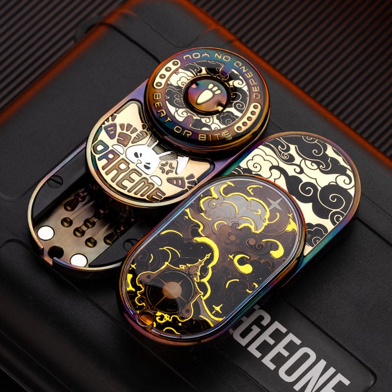Tactile Slider – MOT MIX | Mokuti Zircuti Mokume Zirconium EDC Push Slider
