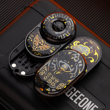 Tactile Slider – MOT MIX | Mokuti Zircuti Mokume Zirconium EDC Push Slider