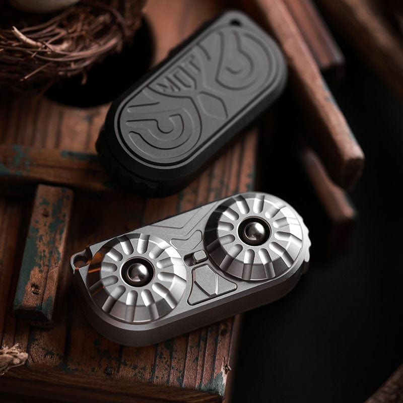 Zipper Pull – MOT OWL Lanyard Bead | Stainless Steel Blackened Crystal Shell EDC Pendant