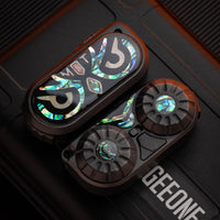 Blackened Stainless Steel (green shell crystal sealing)