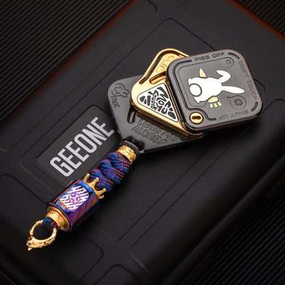 Fidget Spinner – MOT SNAP | Zirconium Oil Slick Blackened Golden Mokuti EDC