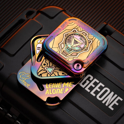 Fidget Spinner – MOT SNAP | Zirconium Oil Slick Blackened Golden Mokuti EDC