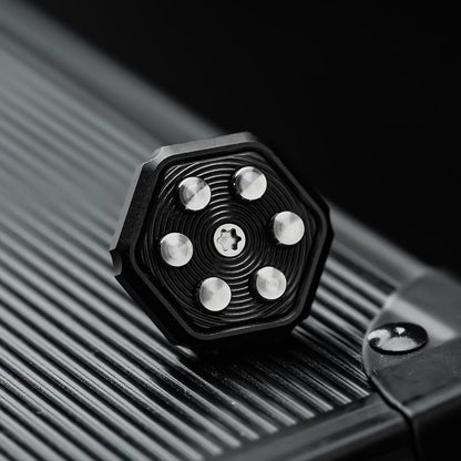 Slider Fidget Toy – MUYI Musketeer | Damascus Titanium Zirconium Glow EDC Modular