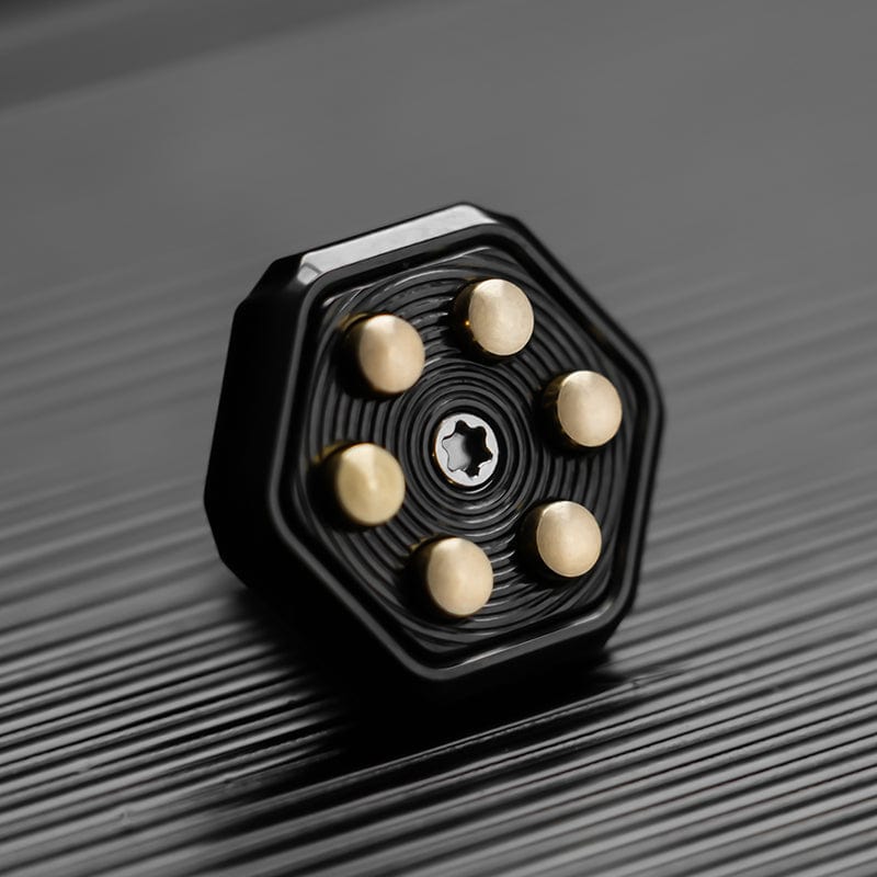 Slider Fidget Toy – MUYI Musketeer | Damascus Titanium Zirconium Glow EDC Modular