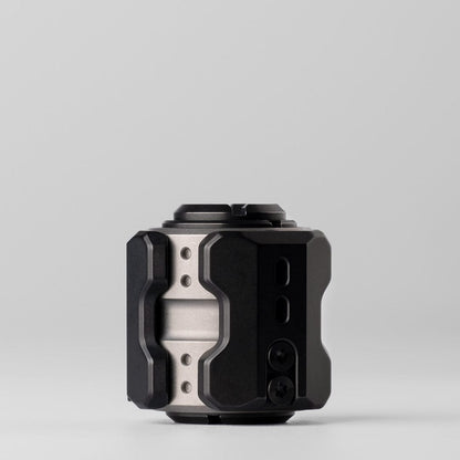 EDC Pendant – MUYI Sonic Mecha Bead | Stainless Steel Zirconium Blackened Titanium Damasteel Knife Bead
