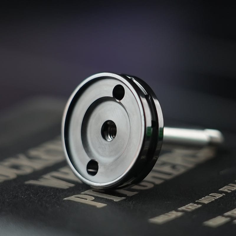 EDC Pendant – MUYI Sonic Mecha Bead | Stainless Steel Zirconium Blackened Titanium Damasteel Knife Bead