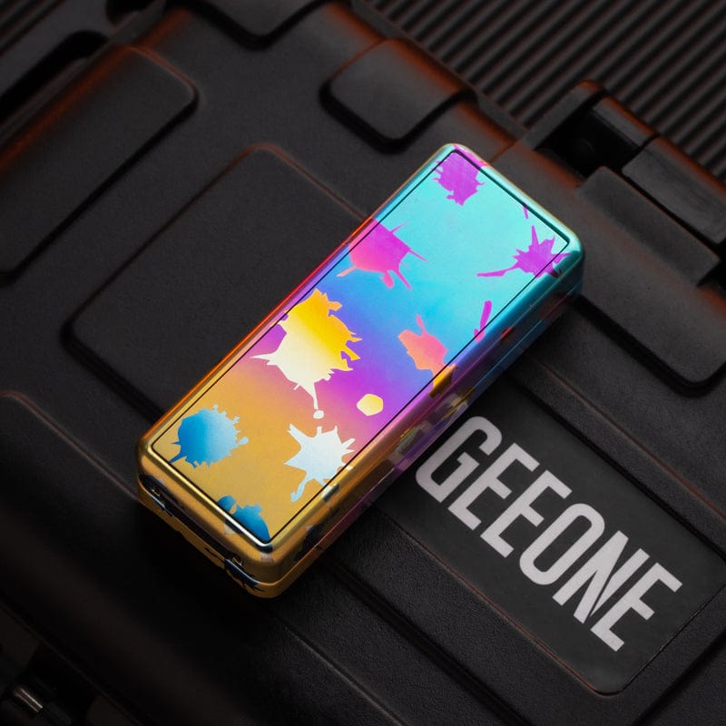 EDC Slider – MX MX-1 | Titanium Zirconium Stainless Steel Splash Ink Fidget