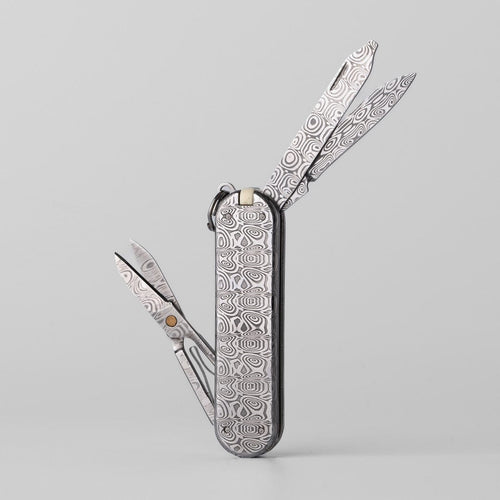 Multi Tool EDC – New Play 58 Swiss Army Knife | BlueTongue Damascus Folding Knife