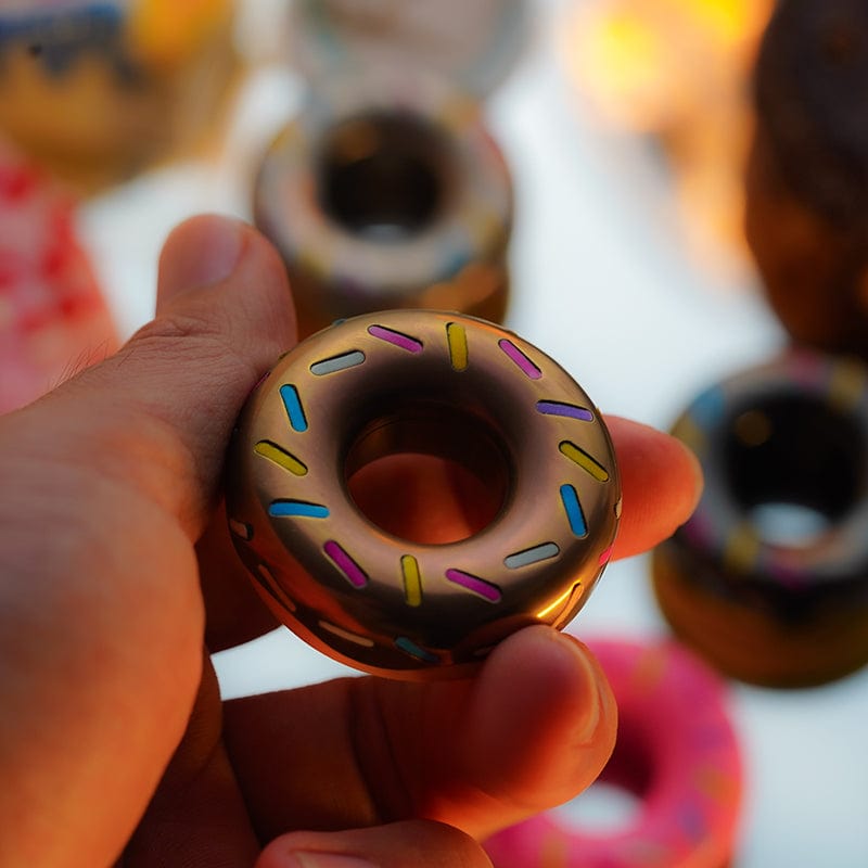 Fidget Coin – OS EDC Mini Donut | Stainless Steel Titanium Zirconium POM Haptic Coin