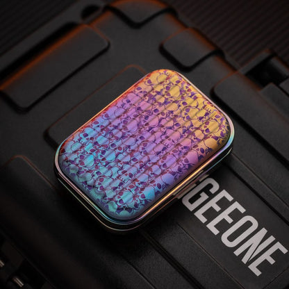 Fidget Slider EDC – Osseous Point Studio Travel | Titanium PEEK Zirconium Mokuti Damascus Push Slider