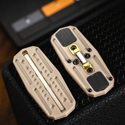 PEEK dual track fidget slider opened to show steel balls and magnets