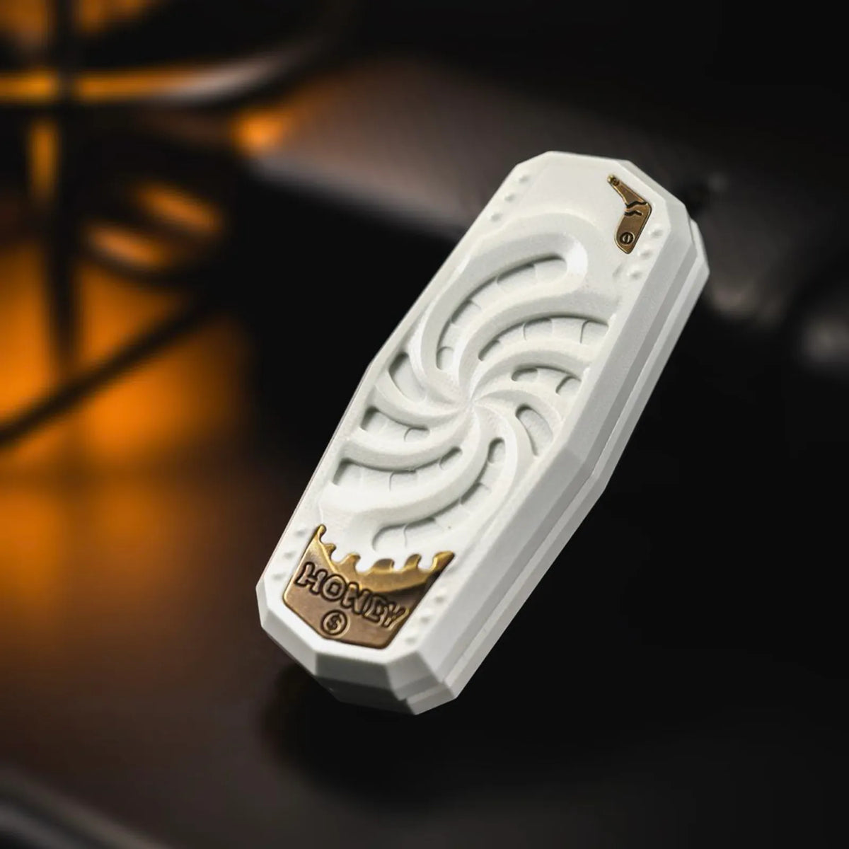 Porcelain white PEEK slider with double click track