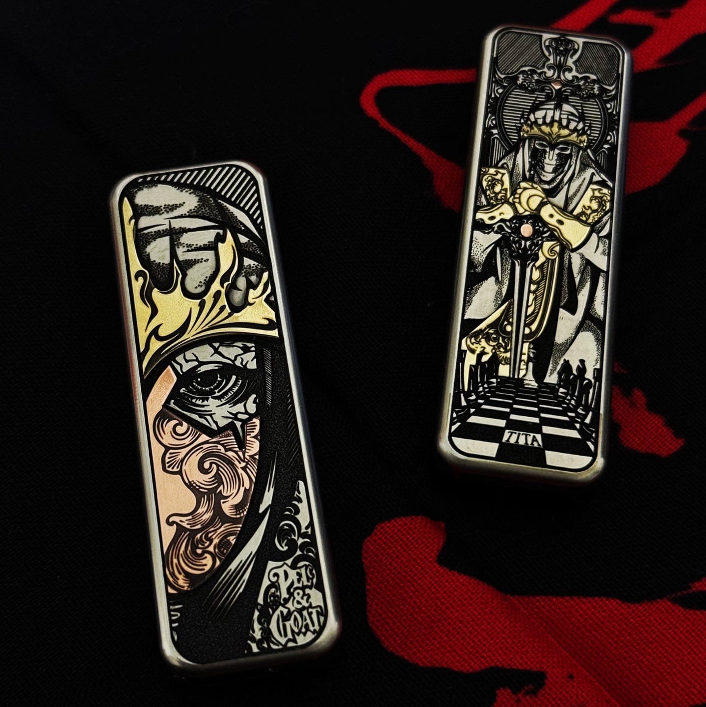 Fidget Slider – PELC TITA | Stainless Steel Titanium EDC Push Slider