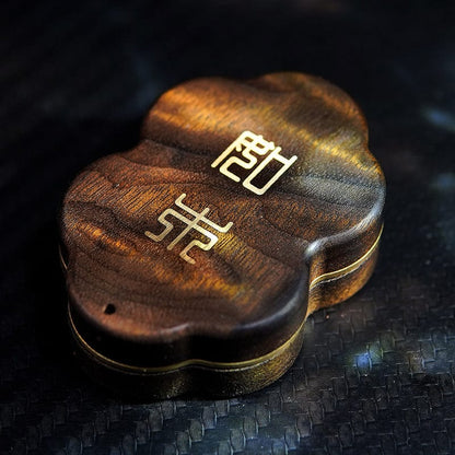 Fidget Slider – RUMU Yun Xi | Mother of Pearl Silver Foil Wood EDC Push Slider
