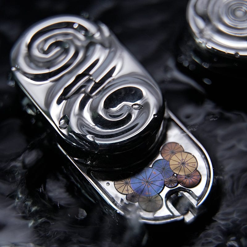 Fidget Slider – SEKI Ripple 2.0 Rain | Zirconium Stainless Steel Shell Coating EDC Push Slider